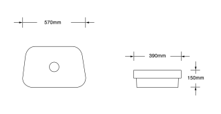 Раковина Cerutti SPA CR0023 57см белый